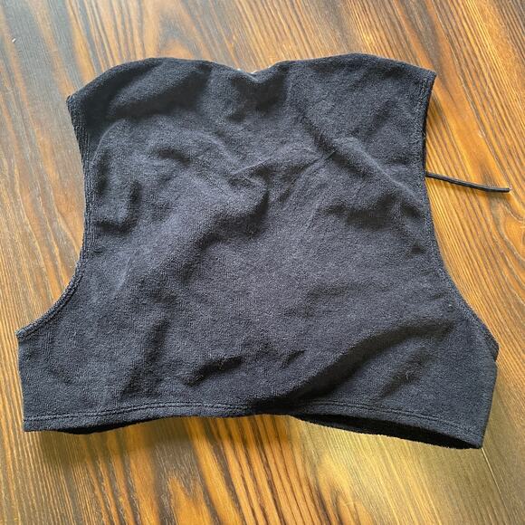 Savage X Fenty 70’s Sleeveless Crop Top w/Tie Front & Matching High Waist Bottom - Picture 5 of 16